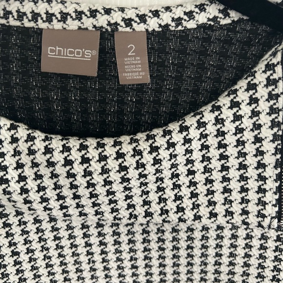 Sweet Houndstooth Envelope-Zip Collar Top BNWT SIZE 2 - Picture 5 of 5